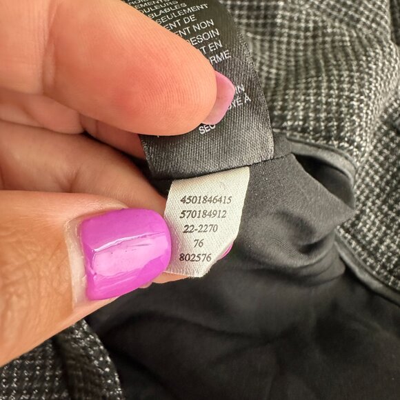 2/$30 White House Black Market The Boot Pants Micro Check Black w Ecru 0 #A0063 - Picture 7 of 9